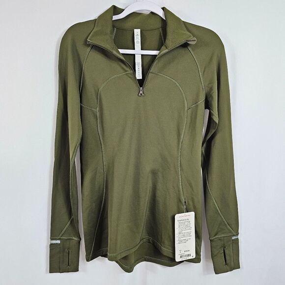 Lululemon First Mile 1/2 Zip in Green - Size 8 - Picture 1 of 11
